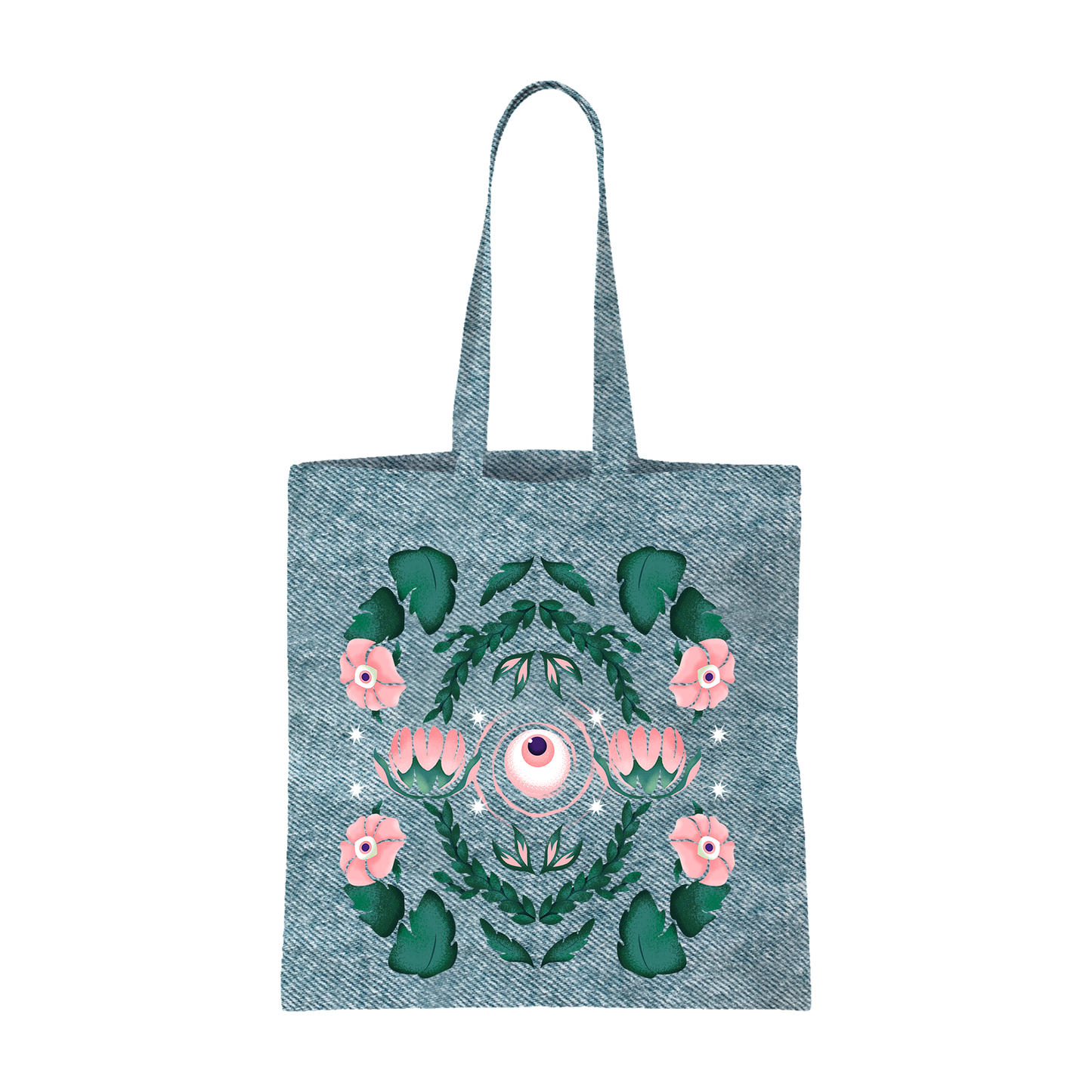 Tote Bag Green Acid Wash Empire