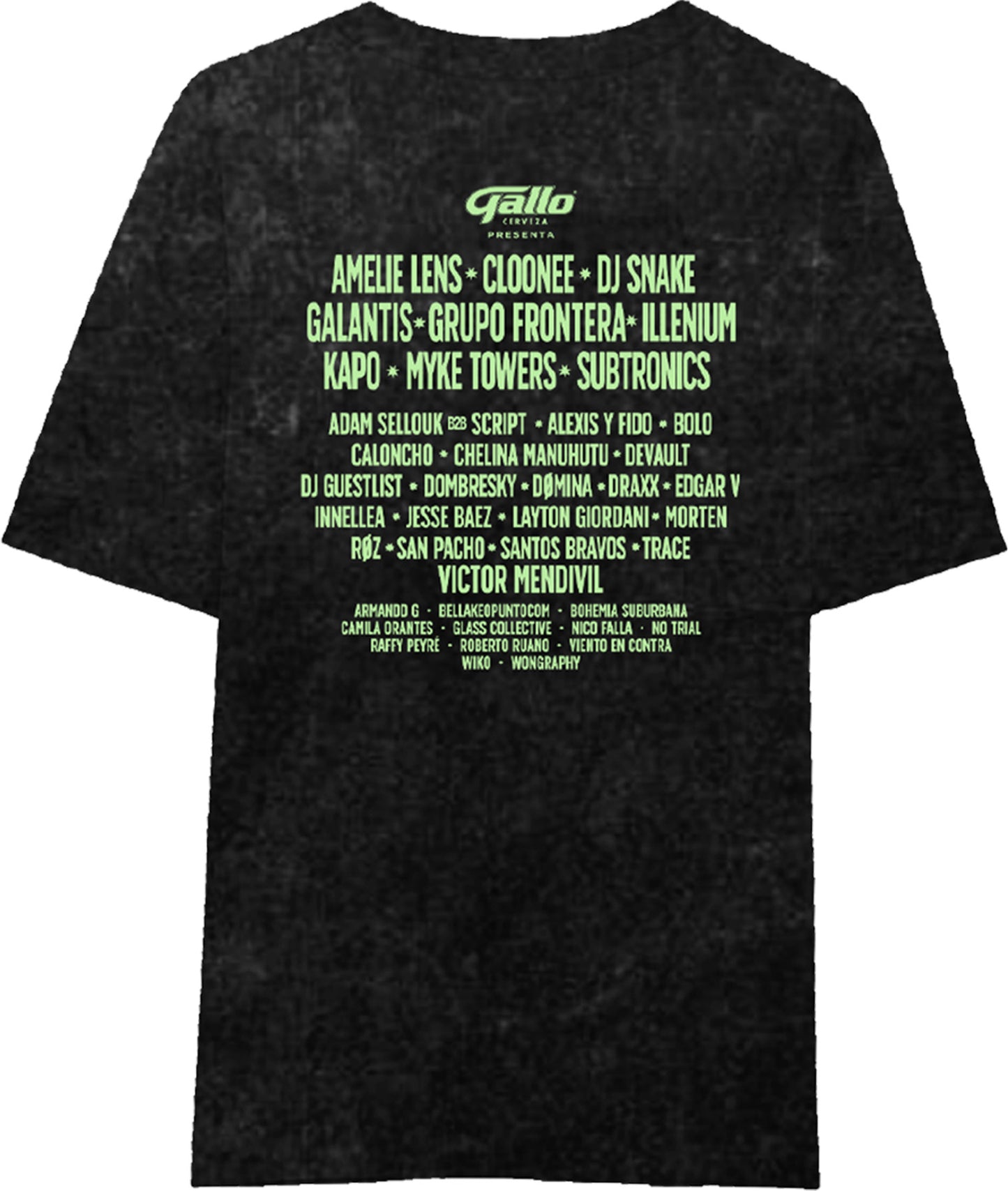T-shirt EMF 2026 Lineup Negra