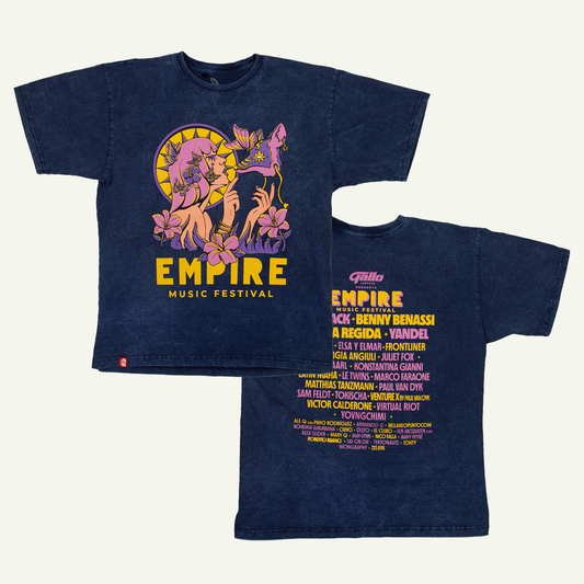 Empire 9 T Shirt Overisze Lineup Washeada Navy