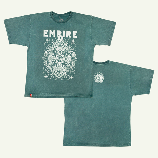 Empire 9 T Shirt Oversize Washeada Verde Aqua