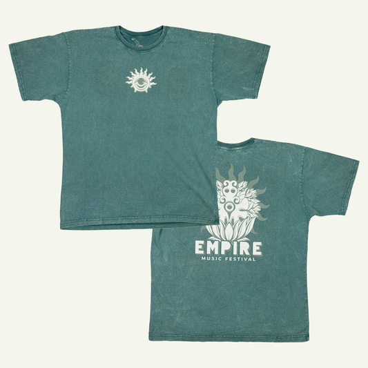 Empire Music Festival T Shirt Oversize Washeada Verde Aqua